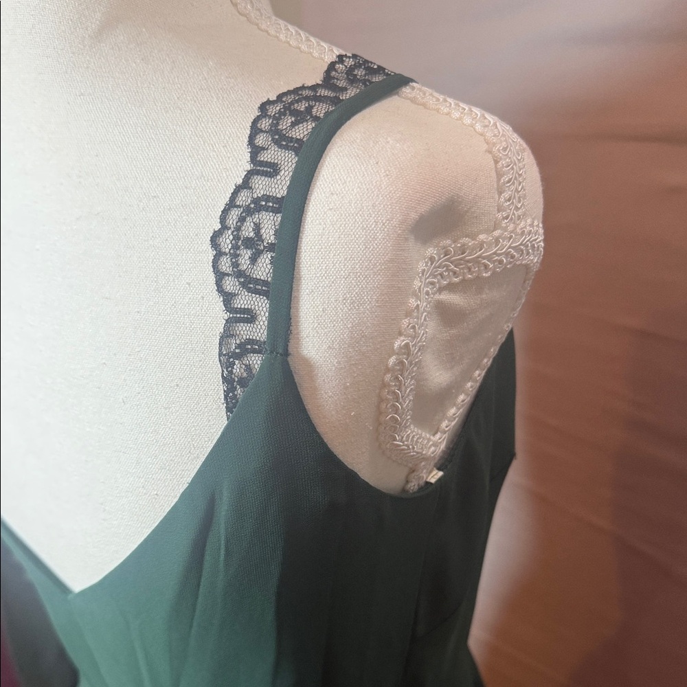 Jenny Yoo James Forest Green Chiffon Bridesmaid Gown‎ Size 2 NWT - Picture 10 of 14